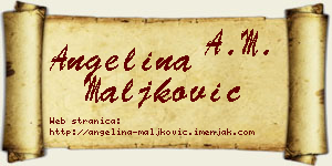 Angelina Maljković vizit kartica